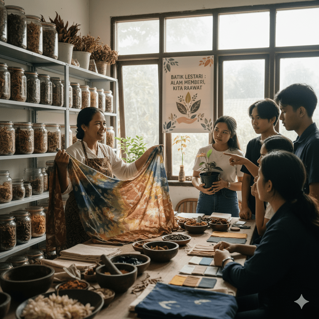How do Batik Natural Dyes Crafter Spread Their Green Value